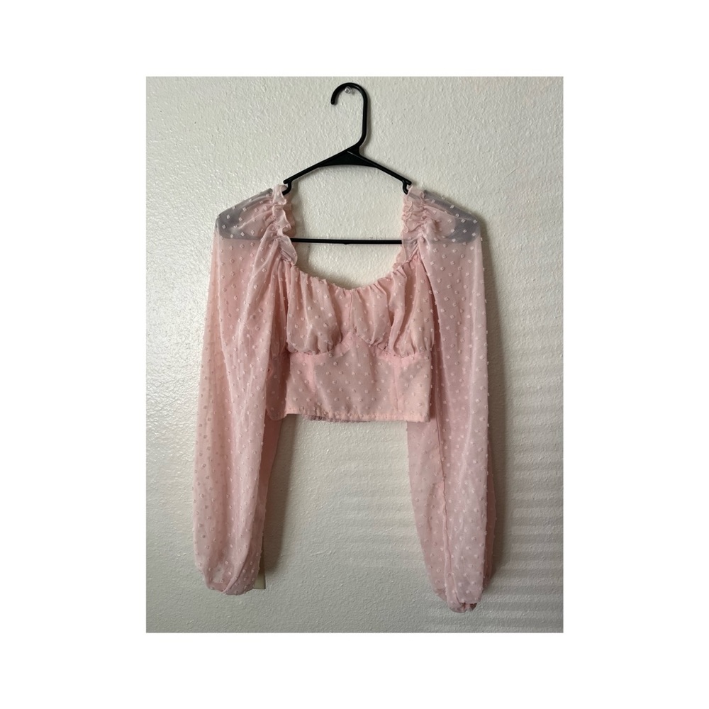 Baby pink shein blouse